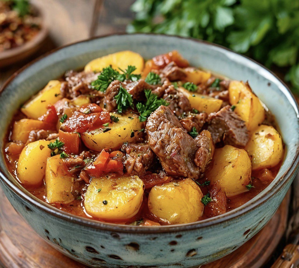 Невероятно вкусный тушеный картофель с мясом для всей семьи