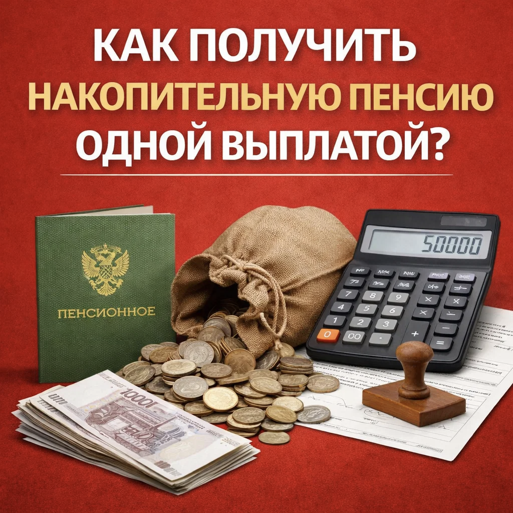 Как получить накопительную пенсию одной выплатой?