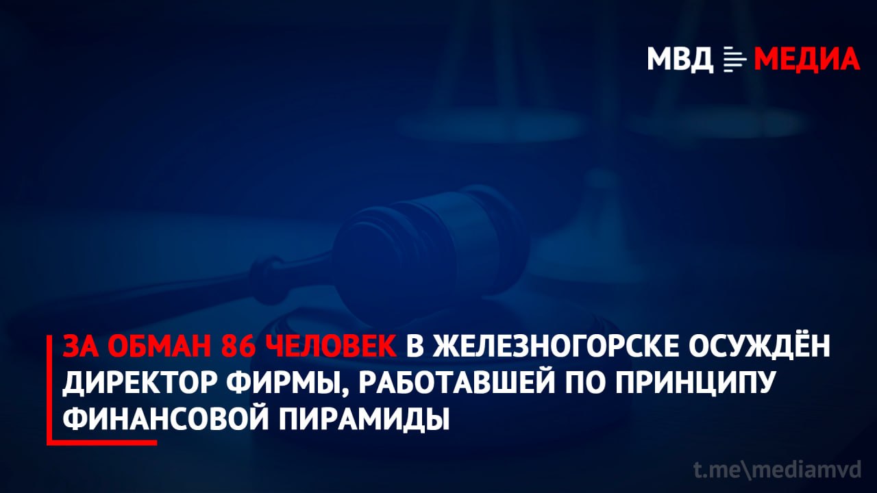 За обман 86 человек в Железногорске осуждён директор фирмы, работавшей по принципу финансовой пирамиды