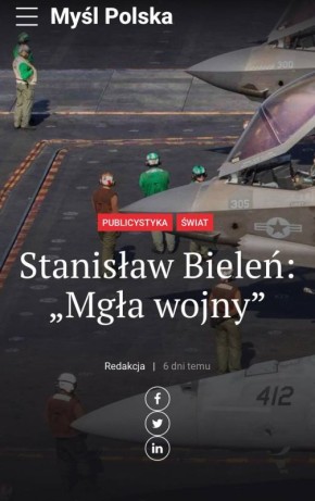 Алексей Журавлев: В любой крупной войне проявляется характерный феномен: информационная реальность начинает существовать отдельно от политической и военной - Myl Polska