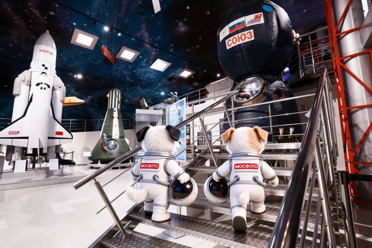 Космическая прогулка: Белка и Стрелка в современной Москве! В преддверии Дня космонавтики по знаковым местам столицы прогулялись необычные гости — мультяшные собаки-космонавты Космическая прогулка: Белка и Стрелка в современной Москве! В преддверии Дня космонавтики по знаковым местам столицы прогулялись необычные гости — мультяшные собаки-космонавты