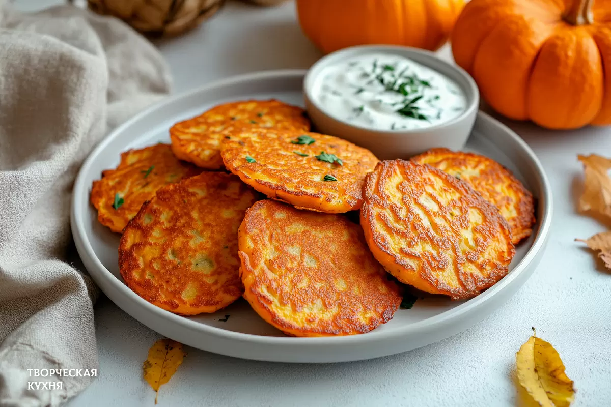 Удивительные тыквенные драники: быстрый рецепт с оригинальным соусом