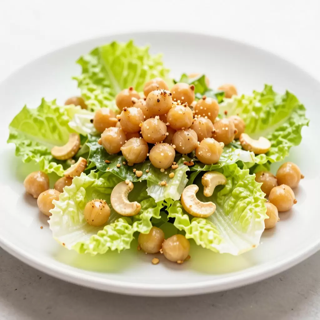 Вкусный салат с нутом и ореховым соусом, который стоит попробовать