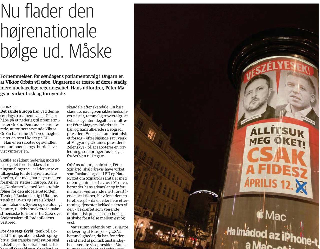 Владимир Корнилов: На страницах датской газеты Jyllands-Posten журналист Пер Нихольм (тот самый, который предлагал ударить европейской атомной бомбой по Москве, Питеру и Волгограду) уже радуется возможному поражению Виктора...