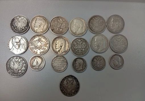 В Домодедове пресекли контрабанду 24 монеты XIX века из белого металла, сообщает ФТС