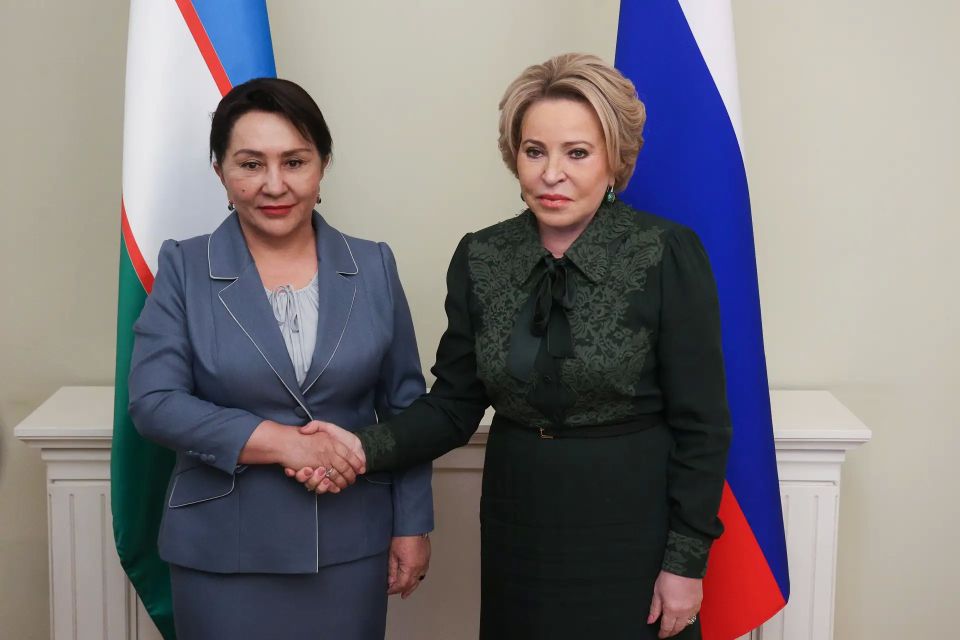 Состоялась встреча Председателя Совета Федерации Валентины Матвиенко с Председателем Сената Олий Мажлиса Республики Узбекистан Танзилой Нарбаевой Состоялась встреча Председателя Совета Федерации Валентины Матвиенко с Председателем Сената Олий Мажлиса Республики Узбекистан Танзилой Нарбаевой