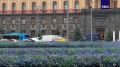 На Лубянке искусственные цветы заменяют на настоящую лаванду