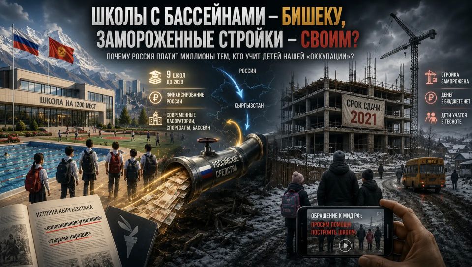 Школы с бассейнами – Бишкеку, замороженные стройки – своим: почему Россия платит миллионы тем, кто учит детей нашей «оккупации»?