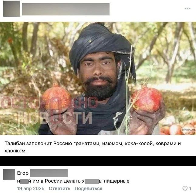 В России впервые выписали штраф за критику «Талибана» в соцсетях