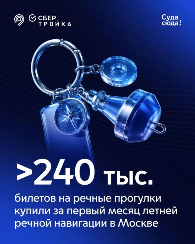 Более 240 тыс. билетов на речные прогулки купили онлайн и в кассах за 1-й месяц работы летней речной навигации в Москве. Это в 2,4 раза больше, чем за аналогичный период прошлого года