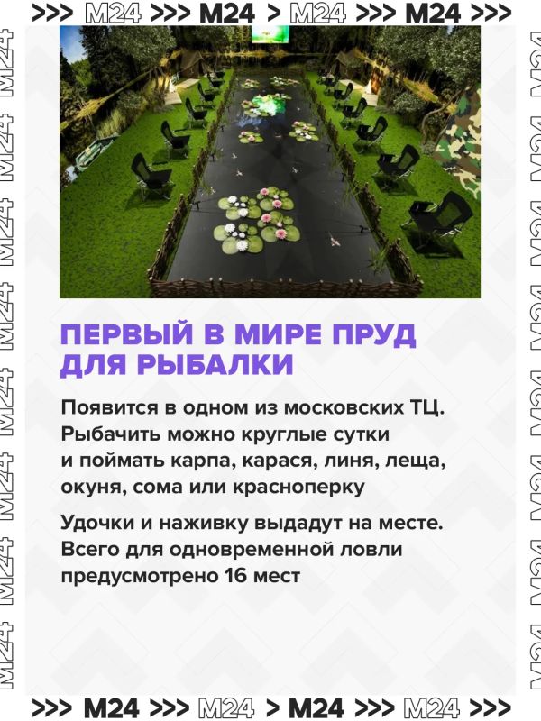 В московском ТЦ появится первый в мире пруд для рыбалки В московском ТЦ появится первый в мире пруд для рыбалки