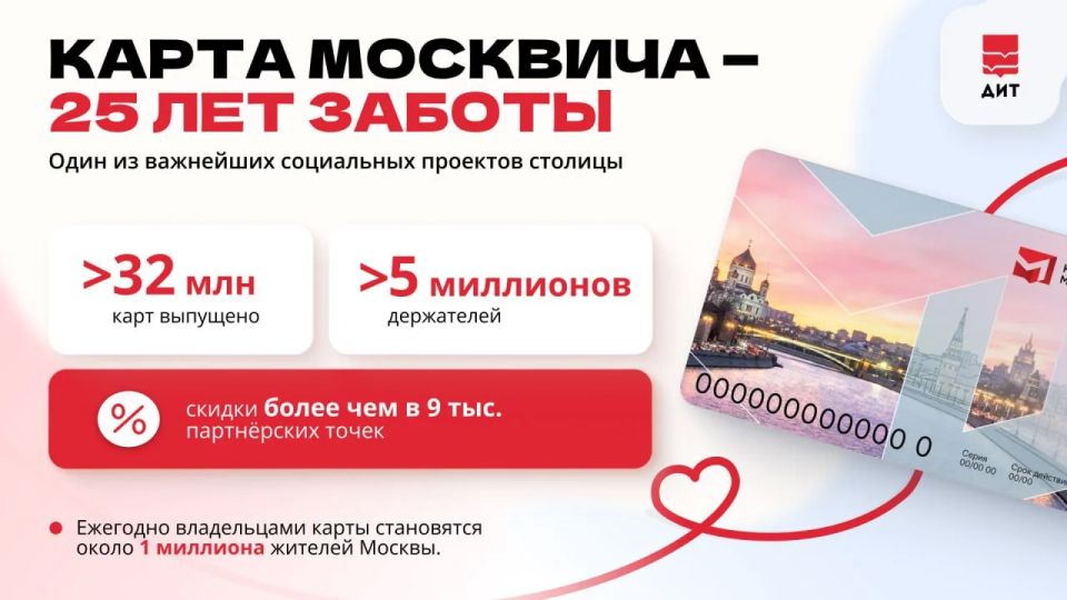 Карте москвича — 25 лет!. Сегодня это одна из самых функциональных социальных карт в мире