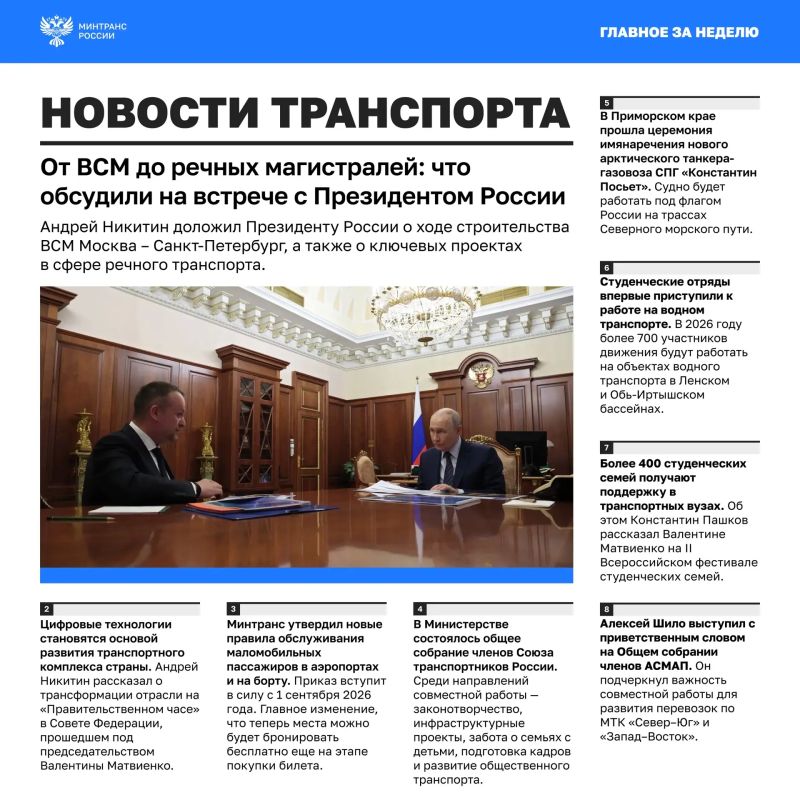 Главное за минувшую неделю