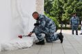 В день ветеранов боевых действий сотрудники спецподразделений столичного главка Росгвардии приняли участие в памятных возложениях