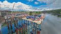 Транспортная доступность и комфорт: московские специалисты строят велопешеходный мост через Москву-реку, который свяжет набережную в Мневниковской пойме с парком культуры и отдыха «Фили»
