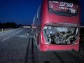 Еще кадры с места удара по автобусу «Стаханов — Москва»