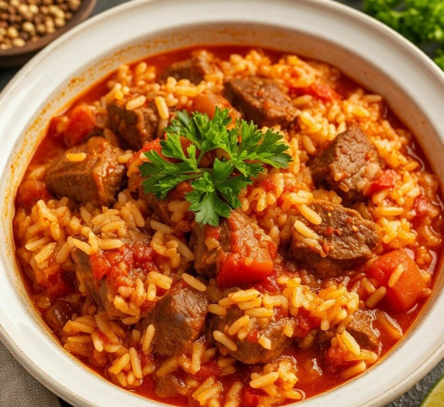 Рис с мясом и помидорами: быстрое и вкусное блюдо для всей семьи