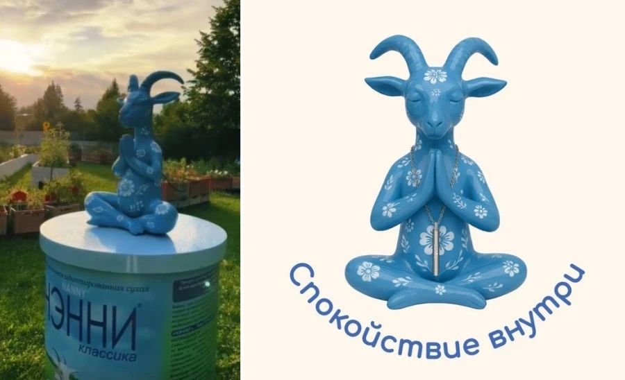 Жители Москвы приняли за Бафомета статую йога-козы в Парке Горького Жители Москвы приняли за Бафомета статую йога-козы в Парке Горького