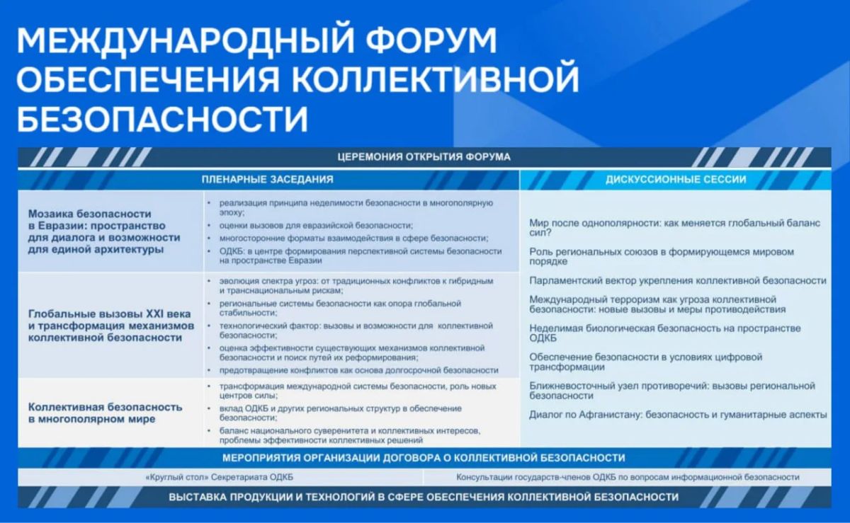 #Анонс. 10-11 ноября 2026 года в Центре международной торговли (Москва) состоится Международный Форум обеспечения коллективной безопасности