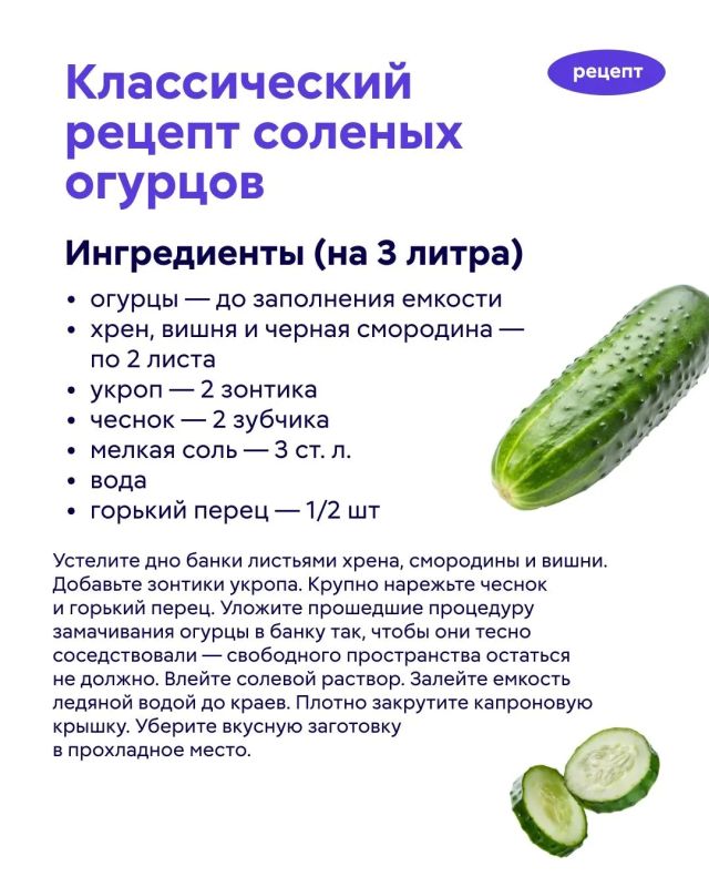 Аромат соленых или маринованных огурчиков способен вернуть ощущение лета даже в зимний день Аромат соленых или маринованных огурчиков способен вернуть ощущение лета даже в зимний день