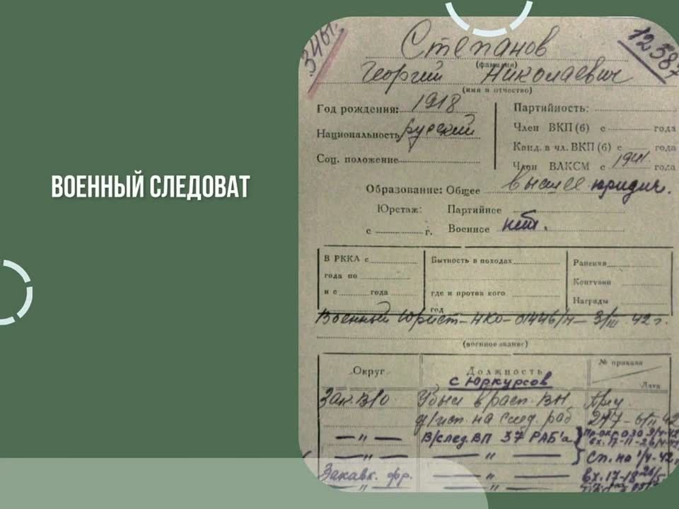 Военные следователи времен Великой Отечественной войны