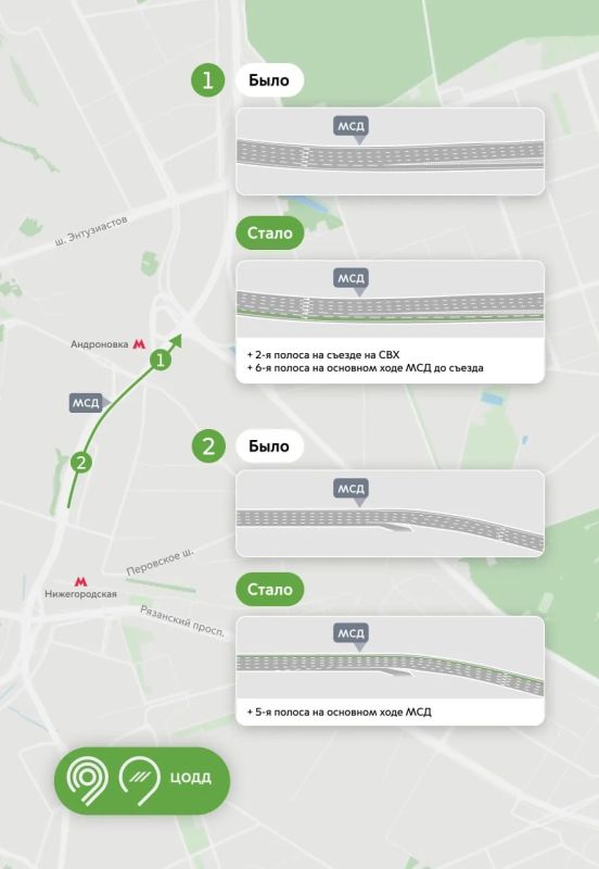 До 7 мин. экономят водители в пути после переразметки 4 участков на МСД До 7 мин. экономят водители в пути после переразметки 4 участков на МСД