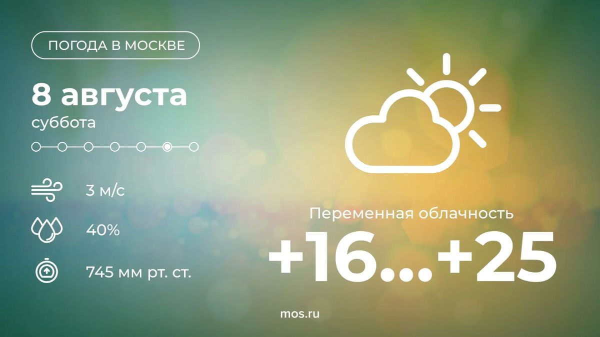 Доброе утро! Сегодня в столице будет облачно с прояснениями