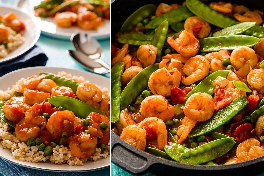 Сочный стир фрай с креветками и томатами: быстро и вкусно