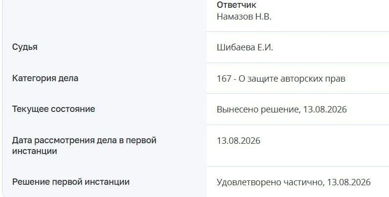 Новости к этому часу:. Суд в Москве взыскал с владельца «Двача» Наримана Намазова 138 тысяч рублей по иску о краже постов