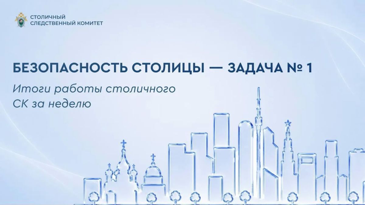 Безопасность столицы - задача №1. Итоги работы столичного СК за неделю.