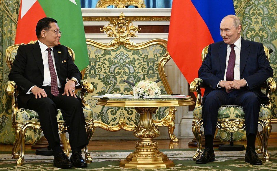 Президент Российской Федерации Владимир Путин встретился в Кремле с Президентом Республики Союз Мьянма Мин Аун Хлайном, прибывшим в Россию с официальным визитом (18 августа 2026 года) Президент Российской Федерации Владимир Путин встретился в Кремле с Президентом Республики Союз Мьянма Мин Аун Хлайном, прибывшим в Россию с официальным визитом (18 августа 2026 года)