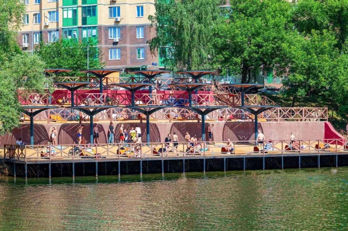 На юге Москвы появилось новое место для отдыха у воды На юге Москвы появилось новое место для отдыха у воды