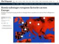 Россия начала новую волну диверсий против оружейных заводов в Европе, — The Telegraph