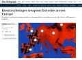 Россия начала новую волну диверсий против оружейных заводов в Европе, — The Telegraph
