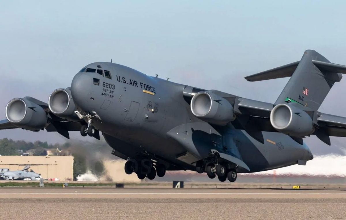 Олег Царёв: Во Внуково утром приземлился военно-транспортный Boeing C-17A ВВС США, выполнявший рейс RCH4555