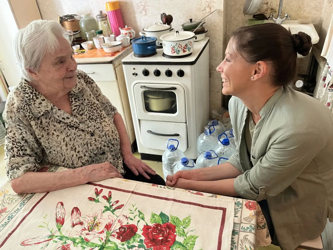 Ирина Куксенкова: Мы навестили в Донецке одинокую пенсионерку Марию Ивановну Прилепскую, которой в следующем феврале исполнится 90 лет