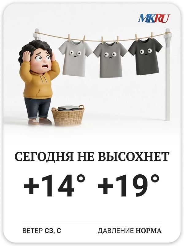 Сегодня в Москве ожидается до +19° и небольшой дождь