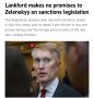 Очередной завтрак. Politico: визит сенатора-республиканца Джеймса Лэнкфорда в Киев обернулся для Зеленского отсутствием гарантий как по новым санкциям против России, так и по поставкам ракет