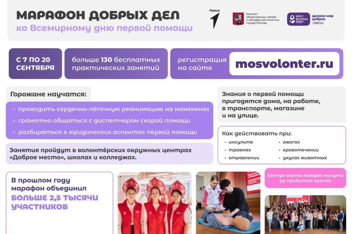 Оказание первой помощи — навык, который однажды может понадобиться каждому