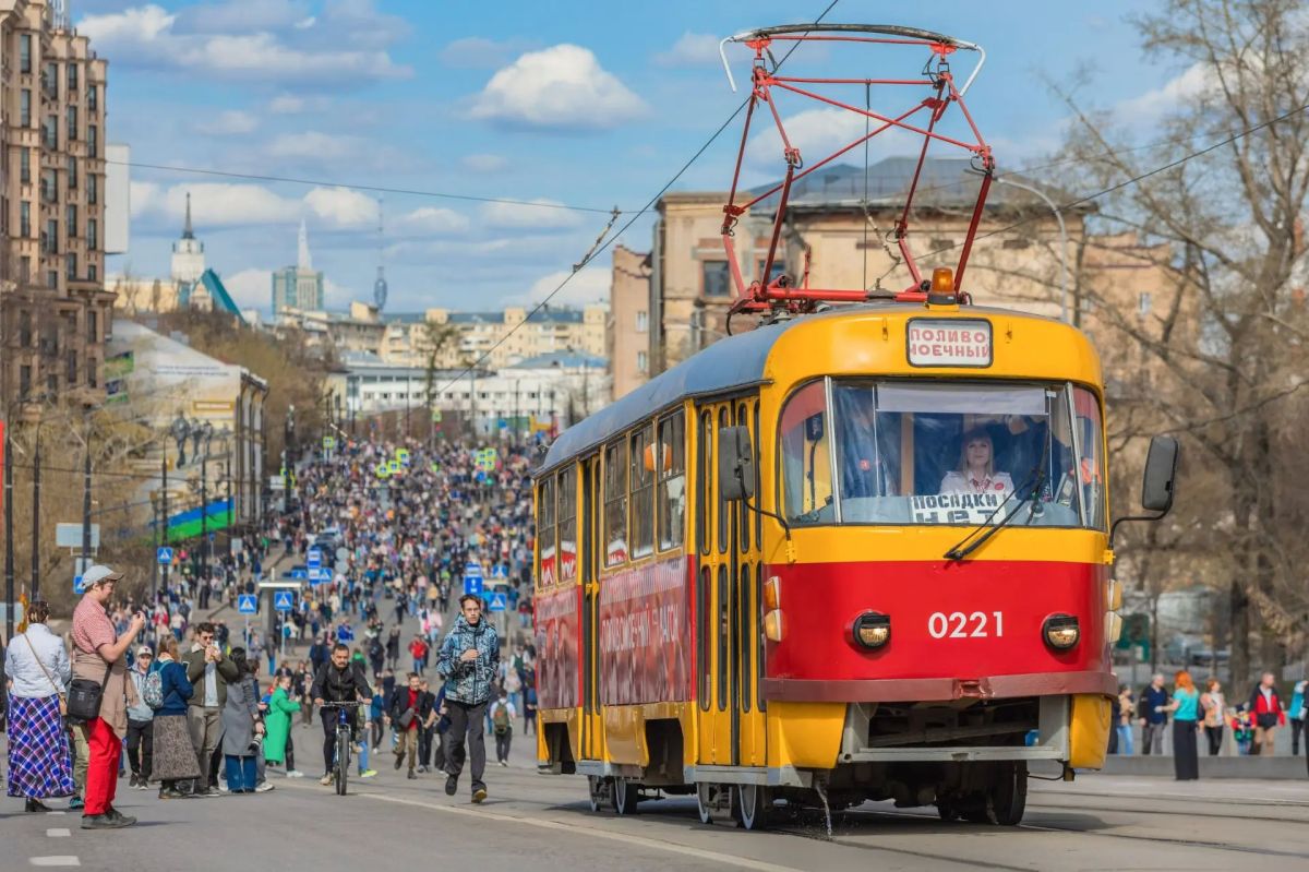 В День города по улицам Москвы пройдёт осенний парад трамваев