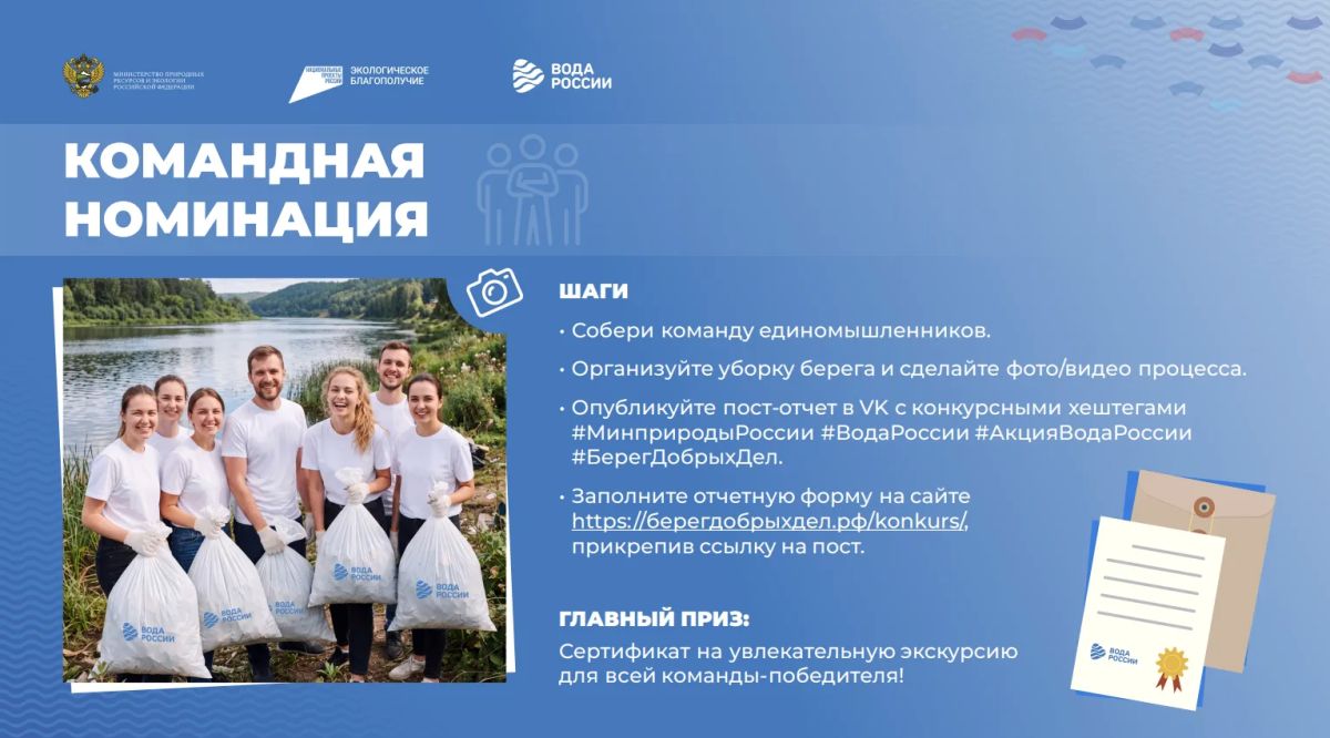 «Берег добрых дел»: помогайте водоемам и выигрывайте призы «Берег добрых дел»: помогайте водоемам и выигрывайте призы
