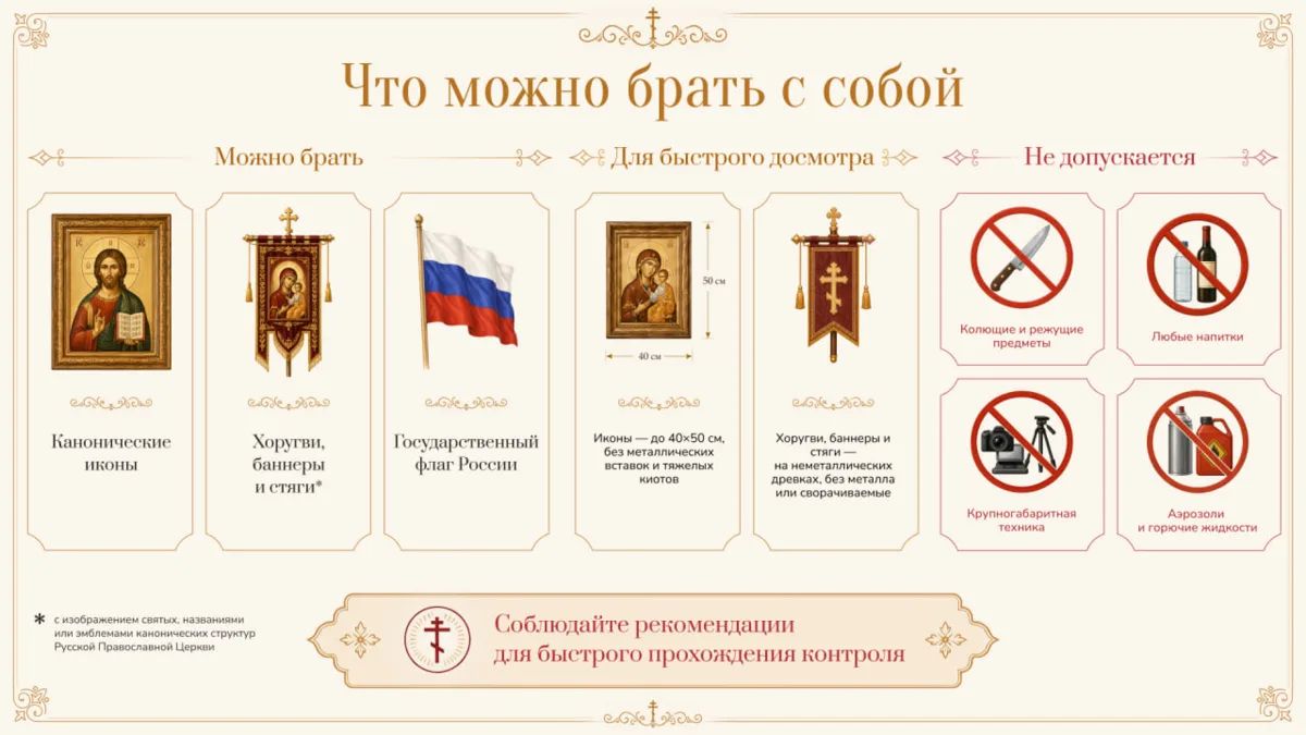 Маршрут, место сбора, что взять с собой? Готовимся к Общемосковскому крестному ходу Маршрут, место сбора, что взять с собой? Готовимся к Общемосковскому крестному ходу