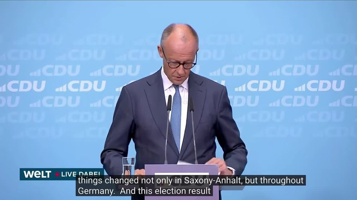 Мерц заявил, что «глубоко потрясён» победой пророссийской партии АдГ в Саксонии-Анхальт