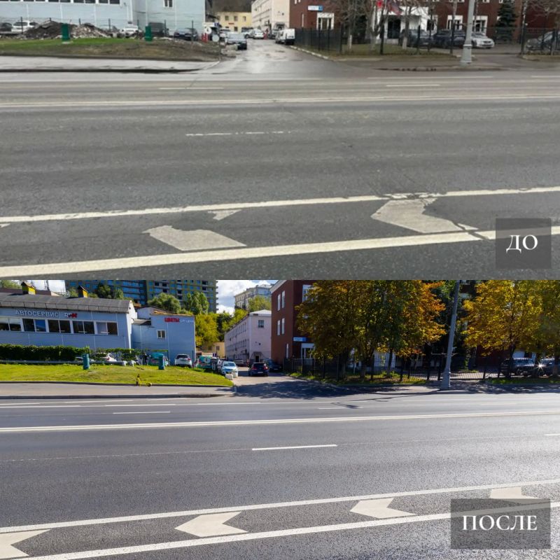 Загородное шоссе – до и после Загородное шоссе – до и после