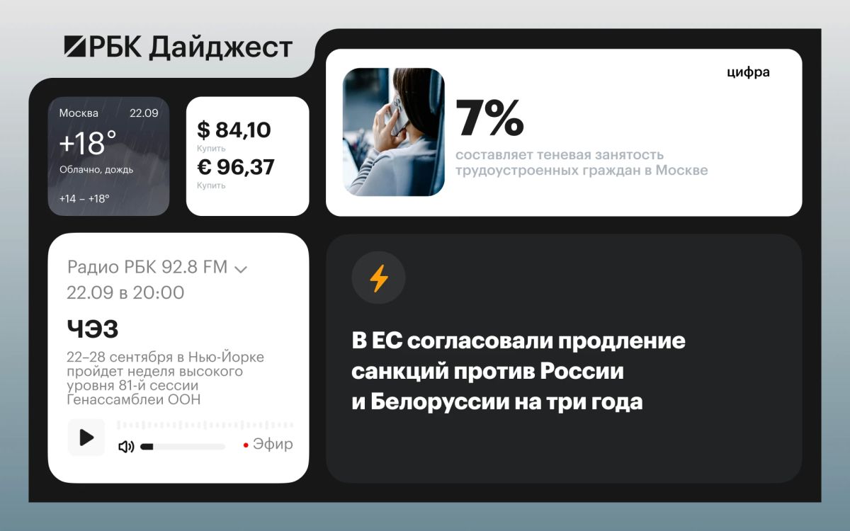 Главные новости к вечеру 21 сентября