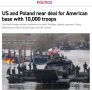 Politico: США и Польша создают новую базу на 10 000 военных