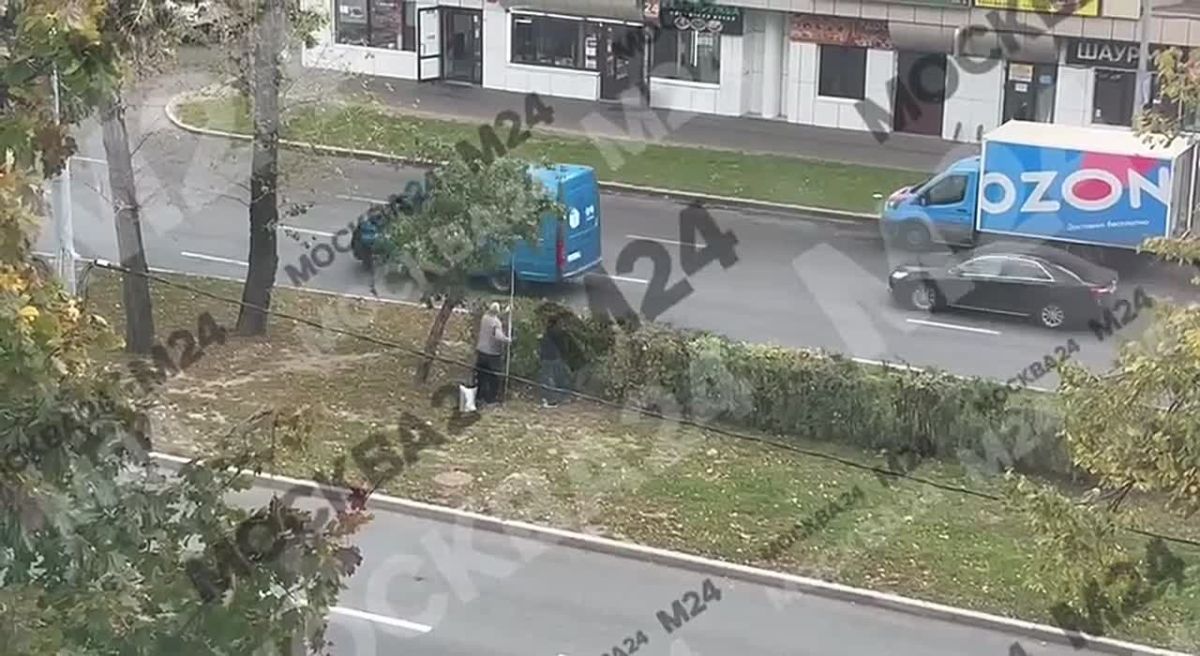 Москвич раздаёт прохожим яблоки и очень много доброты