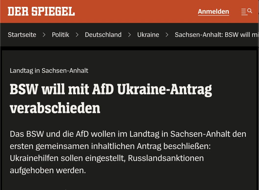 Прекращение поддержки Украины — первая инициатива нового парламента немецкой земли Саксония-Анхальт