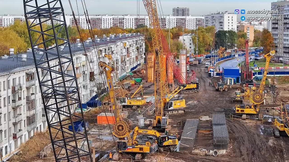 На Бирюлёвской линии метро начали строить станцию "Луганская"