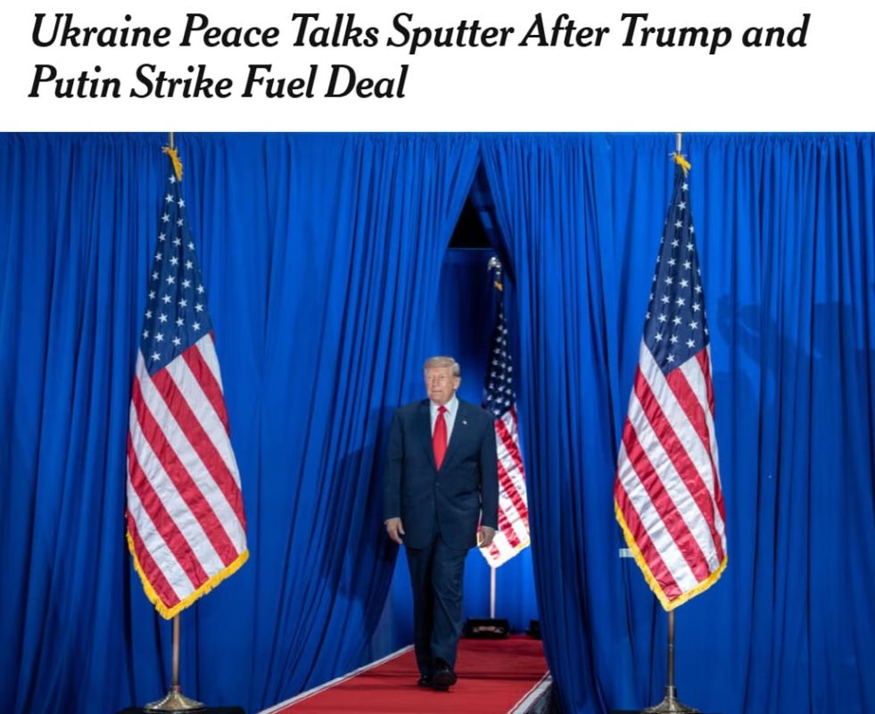 Мирные переговоры по Украине зашли в тупик после сделки Трампа и Путина по российскому топливу — NYT